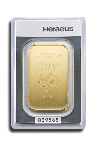 Picture of 100 g Minted Gold bar