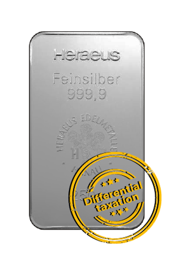 Picture of 250g Silver Bar - differential taxation