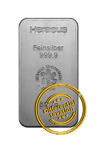 Picture of 500g Silver Bar - differential taxation